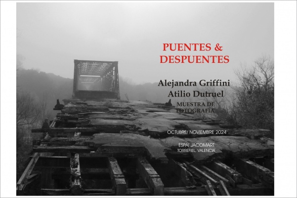 Cartel de la muestra Puentes&despuentes