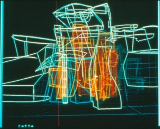 Frank Gehry Plano digital del edificio del Museo Guggenheim Bilbao mediante el programa CATIA, 1997 © FMGB Guggenheim Bilbao Museoa. Cortesía de Guggenheim