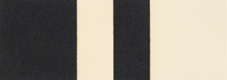 Richard Serra, Horizontal Reversal I, 2017. Barra de óleo aplicado a mano sobre dos hojas de papel, 38 x 107 cm. Edición 50 ejemplares — Cortesía de La Caja Negra Ediciones