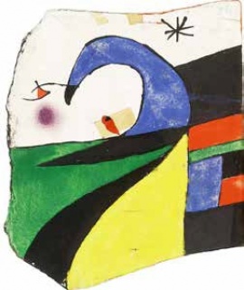 Joan Miró. Maqueta per a Gaudí X, c. 1975. Gouache, tinta, llapis de grafit, pastel i collage damunt paper — Cortesía de la Fundació Pilar i Joan Miró a Mallorca