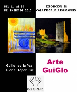 CARTEL EXPO ARTE GUIGLO CASA DE GALICIA EN MADRID