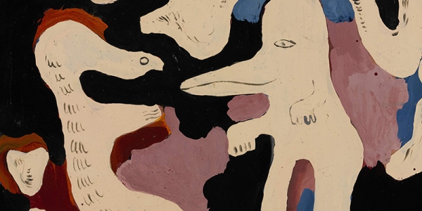 UNTITLED, 1944. Oil on masonite. Signed and dated lower center, 44x42 cm.