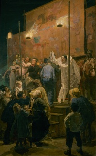 Vasnetsov V. M., Acróbatas. (En un festival en los suburbios de París). 1877 – Cortesía de la Colección del Museo Ruso