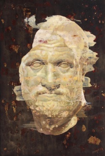 Torregar, Retrato de hombre. Técnica mixta sobre papel 112 x 76 cm. 2017 — Cortesía de Ariana Gómez Company