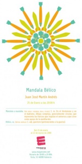 Mandala Bélico. Tarjeta de la exposición.