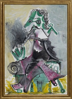 Mousquetaire a la pipe (1968). Pablo Picasso. Óleo sobre tela