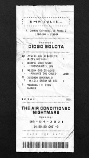 The Air Conditioned Nightmare, by Diogo Bolota  | Invitation | Design © João Gil — Cortesía de UMA LULIK__