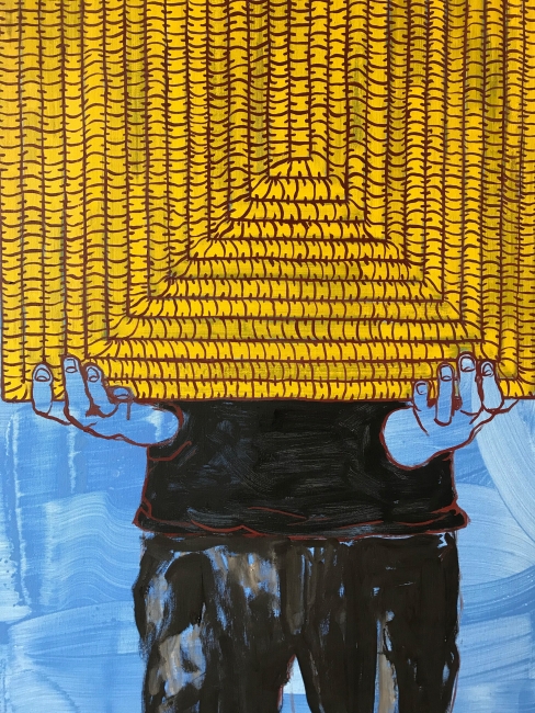 Rasmus Nilausen, Size of things, 2024 (detalle), 162 x 130, oil on linen