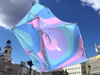 Obra "Frame" de Catello Gragnaniello en Puerta del Sol – Cortesía de ARAN (Augmented Reality Art Network)