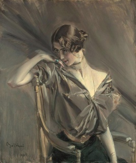 Giovanni Boldini Cléo de Mérode, 1901 Óleo sobre lienzo, 97,8 × 81,3 cm  Colección particular