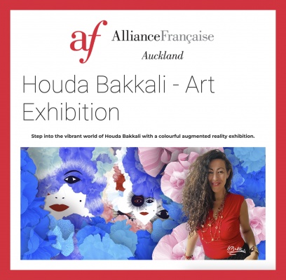 Exposición de Houda Bakkali en la Alianza Francesa de Auckland, Nueva Zelanda