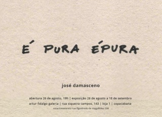 Convite da exposição \"É pura épura\" , de José Damasceno