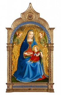 Fra Angelico, (Italian, 1390-1455), The Virgin of the Pomegranate, c. 1426, panel painting. Colección Duques de Alba