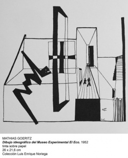 Mathis Goeritz, Dibujo ideográfico del Museo Experimental El Eco, 1952