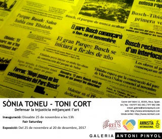 Sònia Toneu - Toni Cort: Defensem la injustícia mitjançant l'art