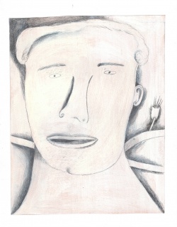 Ulises Beisso, Sin título, Acri?lico y la?piz sobre papel, 24 x 18.9 cm
