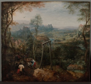Pieter Brueghel_Die Elster auf dem Galgen, ca 1568. Hessisches Landesmusum Darmstadt. Argazkia © Wolfgang Fuhrmannek