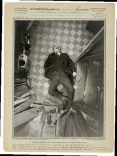 Alphonse Bertillon, Asesinato del Sr. Canon, bulevar de Clichy, 9 de diciembre de 1914. Sede del departamento de identificación forense de la policía de París © Archives de la Préfecture de Police de Paris