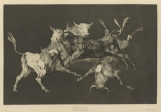 Francisco de Goya, Disparate de tontos [or Toritos] de Los disparates / Los Proverbios, ca. 1816-19 (publicado 1877). Yale University Art Gallery, The Arthur Ross Collection