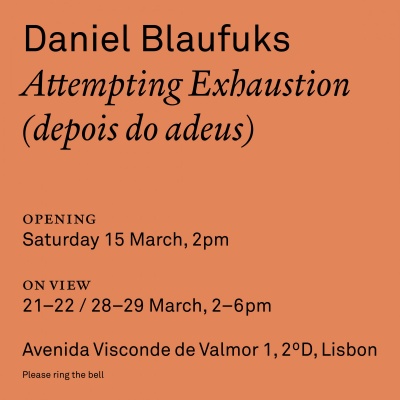 Daniel Blaufuks. Attempting Exhaustion (depois do adeus)