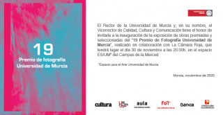 19 Premio de Fotografía Universidad de Murcia - Invitación