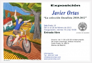 Invitación a exposición de Javier Ortas en el Ateneo de Madrid