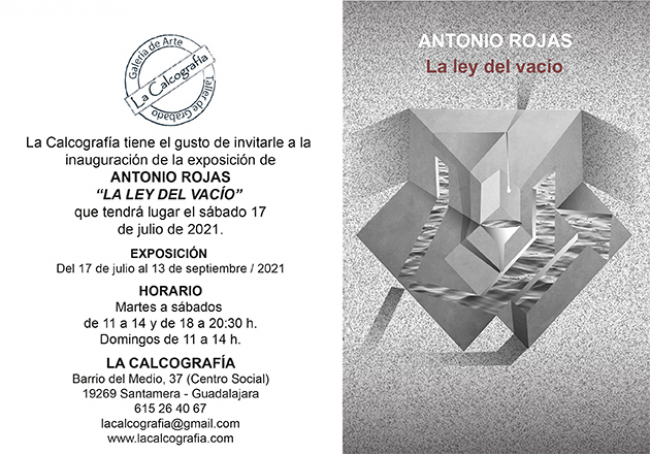 Antonio Rojas. La ley del vacío - Invitación