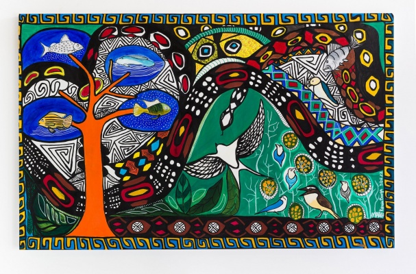 Amazoniak_Amazonias_Colectivo Mahku (Kássia Borges y Ibã Huni Kuin), Rashuaka, 2022. Kortesia_Cortesía Carmo Johnson Projects