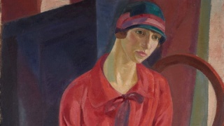 DANIEL VÁZQUEZ DÍAZ Mujer de rojo (1931). Cortesía del Centro Botín