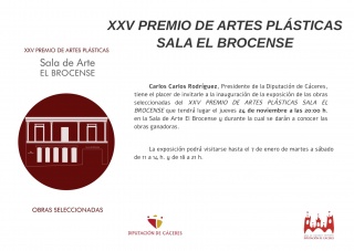XXV Premio de Artes Plásticas Sala El Brocense