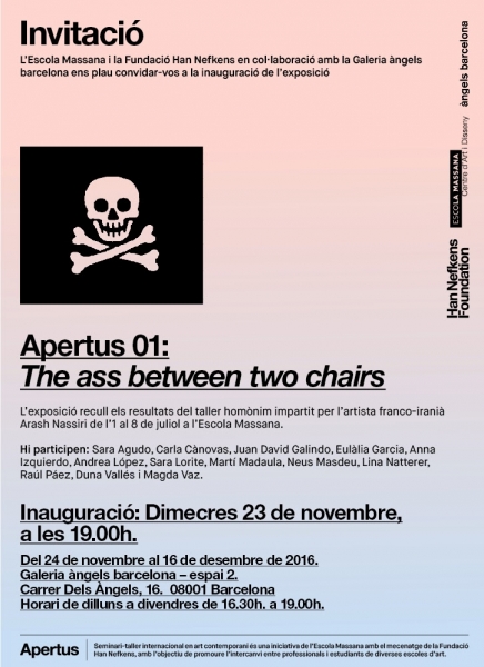 Apertus 01. The ass between two chairs