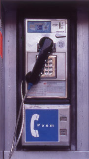 Rogelio López Cuenca, Phone, 1991, Impressione offset sopra adesivo, 14 x 14 cm. Collezione dell’artista. Credito foto:  l’artista — Cortesía de Acción Cultural Española (AC/E)