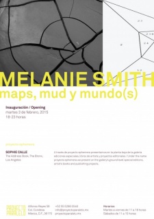 Tarjetón de la exposición de Melanie Smith