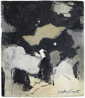 Esteban Vicente, Sin título, c. 1960. Carboncillo y gouache sobre papel, 52 x 45,5 cm