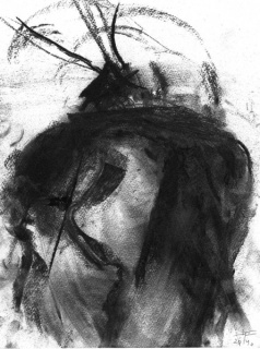 Alexandre Conefrey: Anima Mea, 2014, charcoal on paper