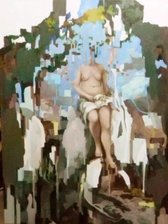 Ariel de la Vega,Alegoría 120x110 cm., óleo sobre tela, 2015