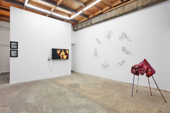 Andrés Pereira Paz: BLUE EYES Installation view at The RYDER Projects, London Photo: Tom Carter