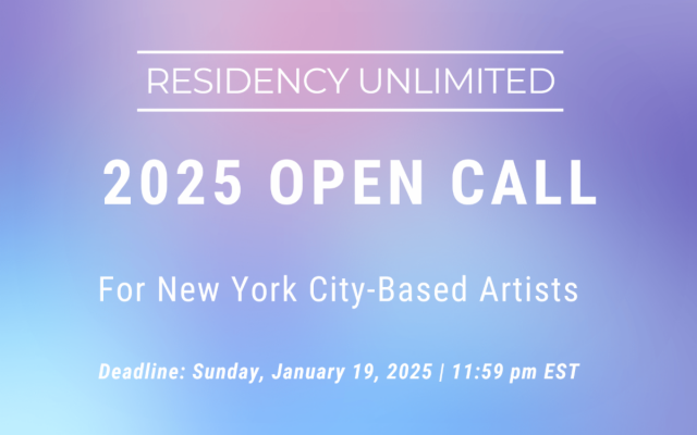 2025 New York City-Based Artist Residency