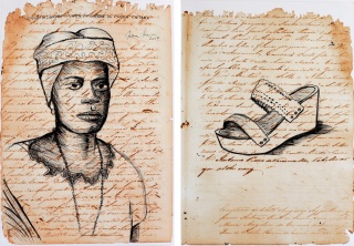 Ayrson Heráclito | "Desenhos da liberdade - carta de liberdade da escrava Caetana" (2019)
