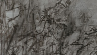Julie Mehretu, Invisible Sun (algorithm 7, spell form), 2015, Tinta y acrílico sobre lienzo 304 x 424.2 cm, (JM 0190.15). Foto Tom Powell. Cortesía de la artista y Marian Goodman Gallery, Nueva York. © Julie Mehretu