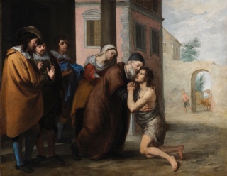 Bartolomé Esteban Murillo (Spanish, 1617–1682), The Return of the Prodigal Son, 1660s. Oil on canvas, 41 1/8 x 53 in. (104.5 x 134.5 cm). National Gallery of Ireland. Presented, Sir Alfred and Lady Beit, 1987 (Beit Collection); NGI.4545. Photo © National 