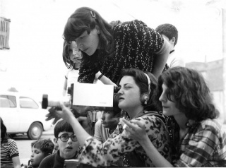 Photography (black and white) of the lliga de Catalunya pels pobles de Girona. Vídeo-Nou, 1977.