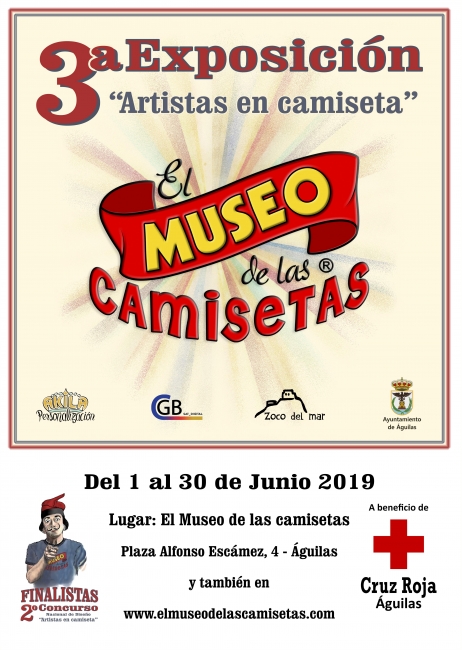 Cartel 3 Exposición Artistas en Camiseta