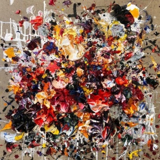 Ismael Lagares, Ocher Red — Cortesía de Aurora Vigil-Escalera Galería de Arte