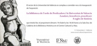 La biblioteca de l'orde de Predicadors i la Universitat de Valencia