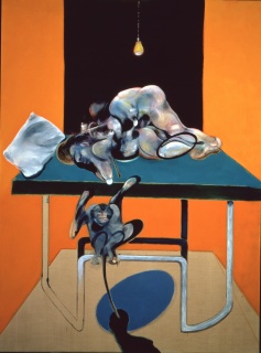 Francis Bacon (Dublin, Irlanda [Ireland], 1909-1992, Madrid, Espanha [Spain]) Two Figures with a Monkey [Duas figuras com um macaco], 1973,  Óleo sobre tela [Oil on canvas], 198,5 × 148 cm,  Museo Tamayo Arte Contemporáneo, INBAL, Secretaría de Cultura  S