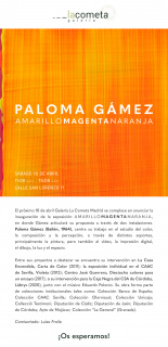 Paloma Gámez. Amarillo Magenta Naranja