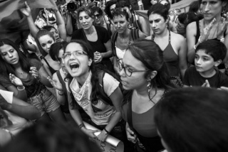Colectivo rebelArte, Movilización de Feministas en Alerta y en las Calles. Montevideo, Uruguay, 15 de febrero de 2015.