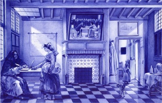 Giuseppe Stampone, Indulgenza, 2023, Blue Stampone on paper, 30 x 40 cm
