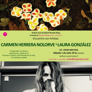 Flyer Carmen Herrera Nolorve y Laura González